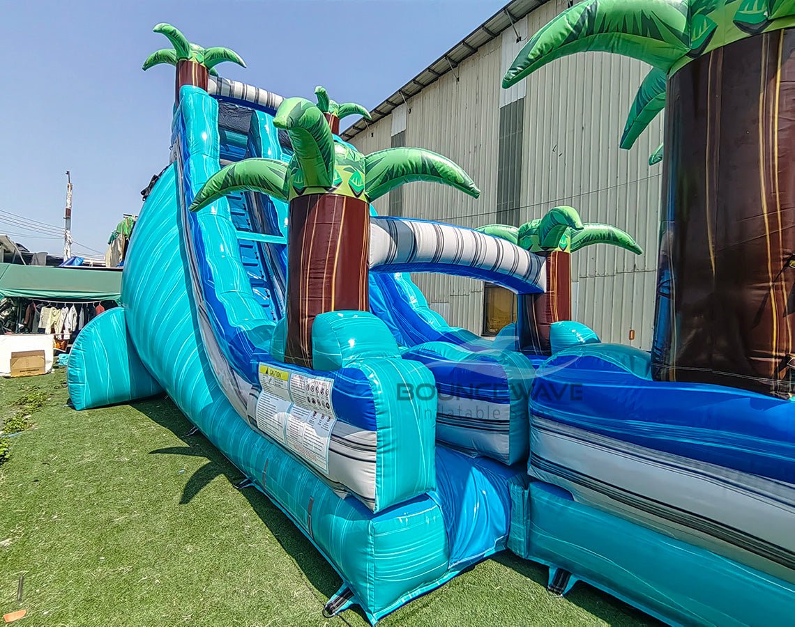24ft Bahama Blast Single Lane Inflatable Water Slide With Slip & Slide - BounceWave Inflatable Sales