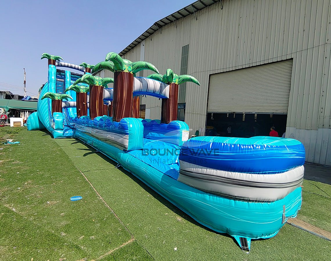 24ft Bahama Blast Single Lane Inflatable Water Slide With Slip & Slide - BounceWave Inflatable Sales
