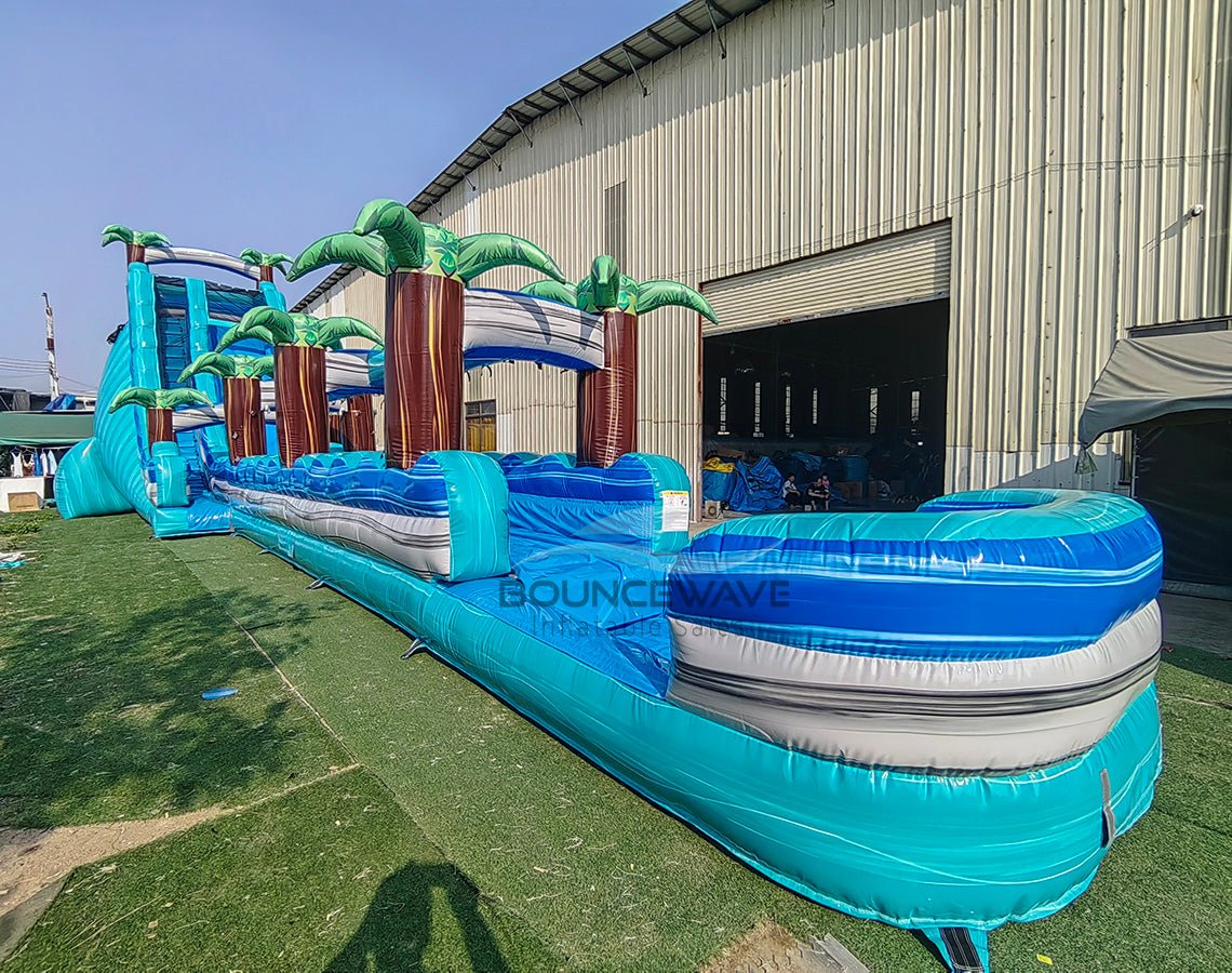 24ft Bahama Blast Single Lane Inflatable Water Slide With Slip & Slide - BounceWave Inflatable Sales