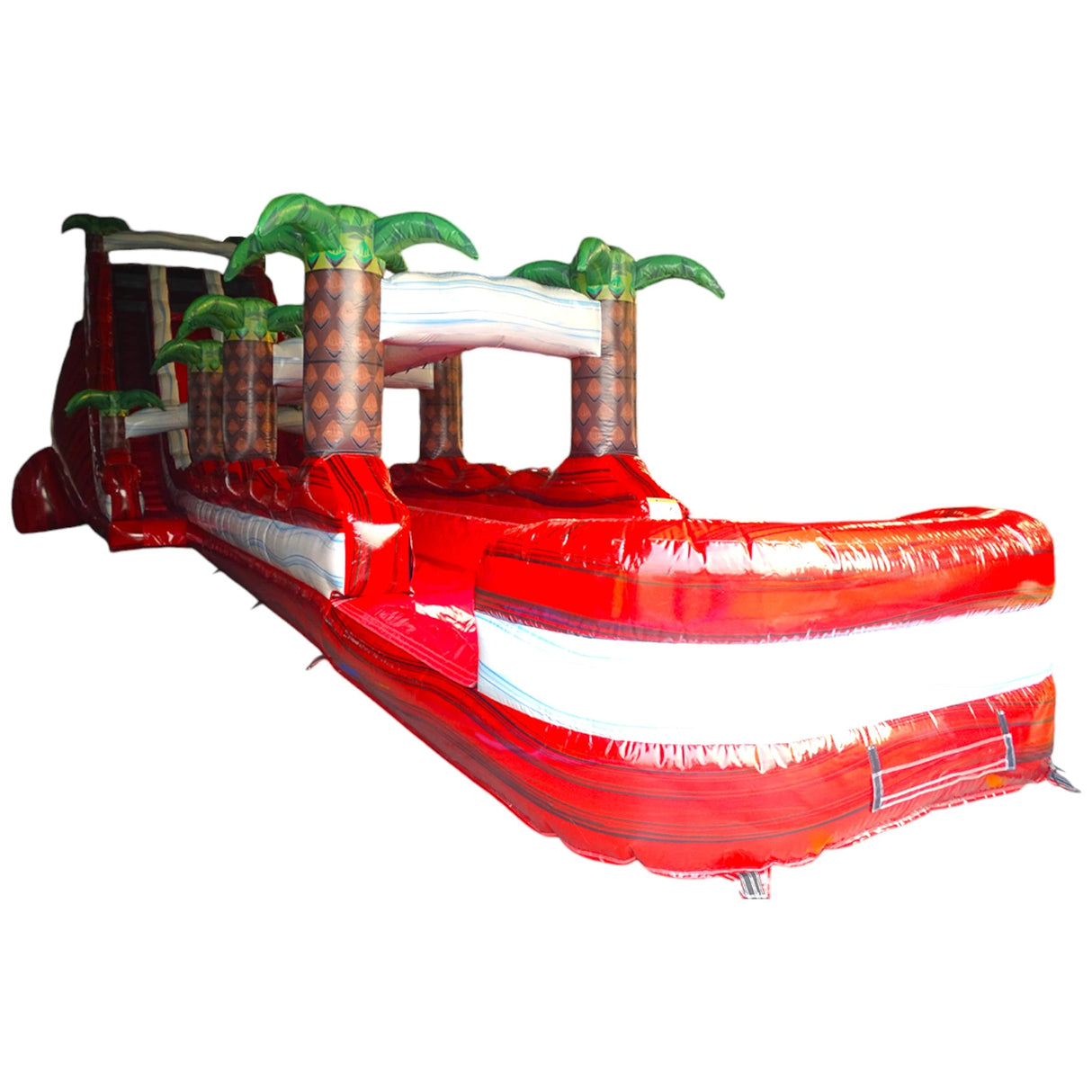 24ft Crimson Bay DL 2pc Commercial Water Slide with Inflatable Slip & Slide - BounceWave Inflatable Sales