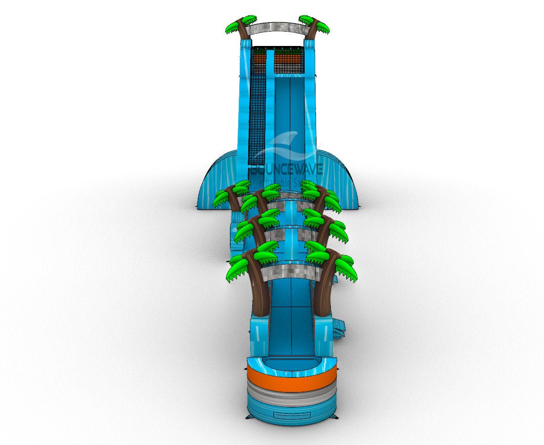 24ft Fiji Falls Single Lane Inflatable Water Slide With Slip & Slide - BounceWave Inflatable Sales