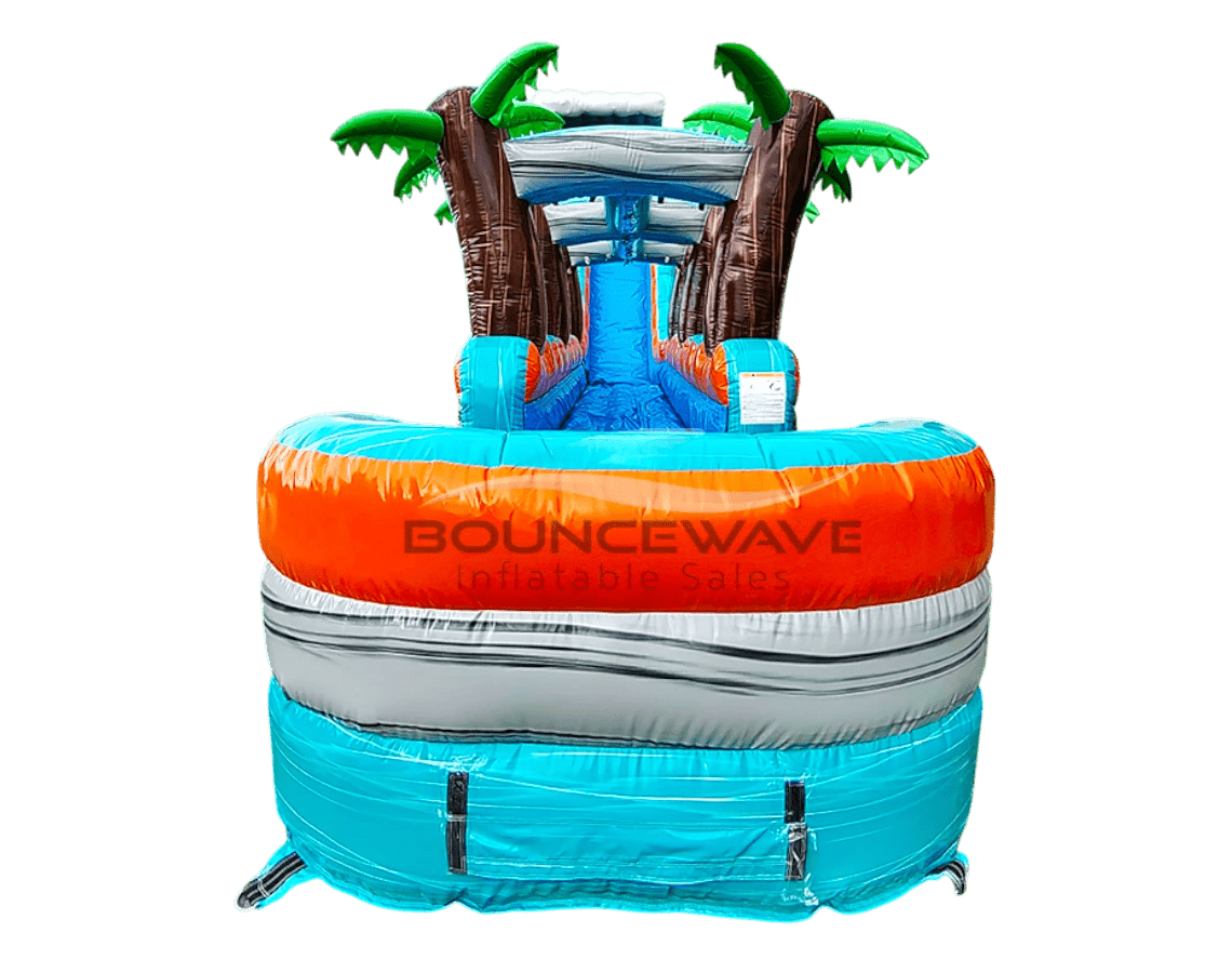 24ft Fiji Palms Single Lane 2 - Piece Water Slide with Slip & Slide - BounceWave Inflatable Sales
