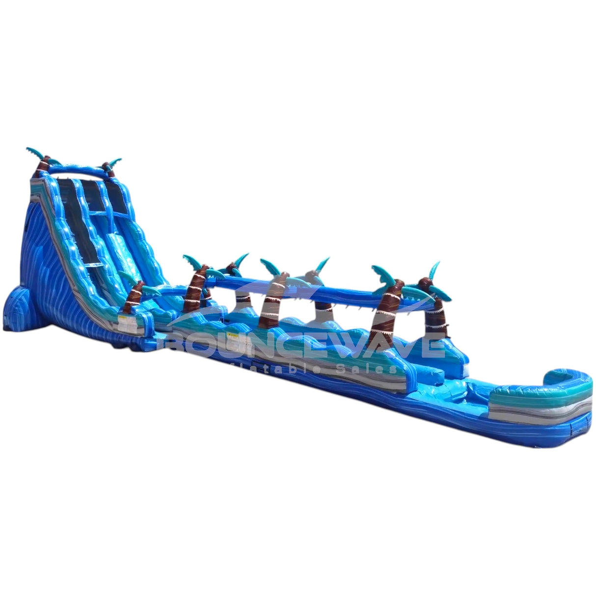 24ft Summer Breeze DL 2pc Commercial Water Slide with Inflatable Slip & Slide - BounceWave Inflatable Sales