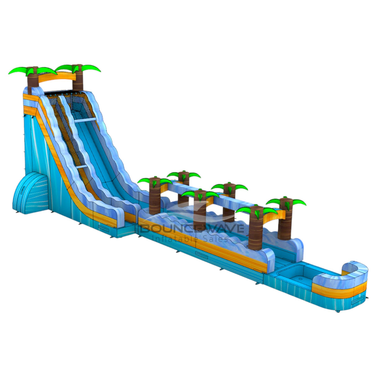 24ft Surf’s Up Single Lane 2 - Piece Water Slide with Slip & Slide - BounceWave Inflatable Sales