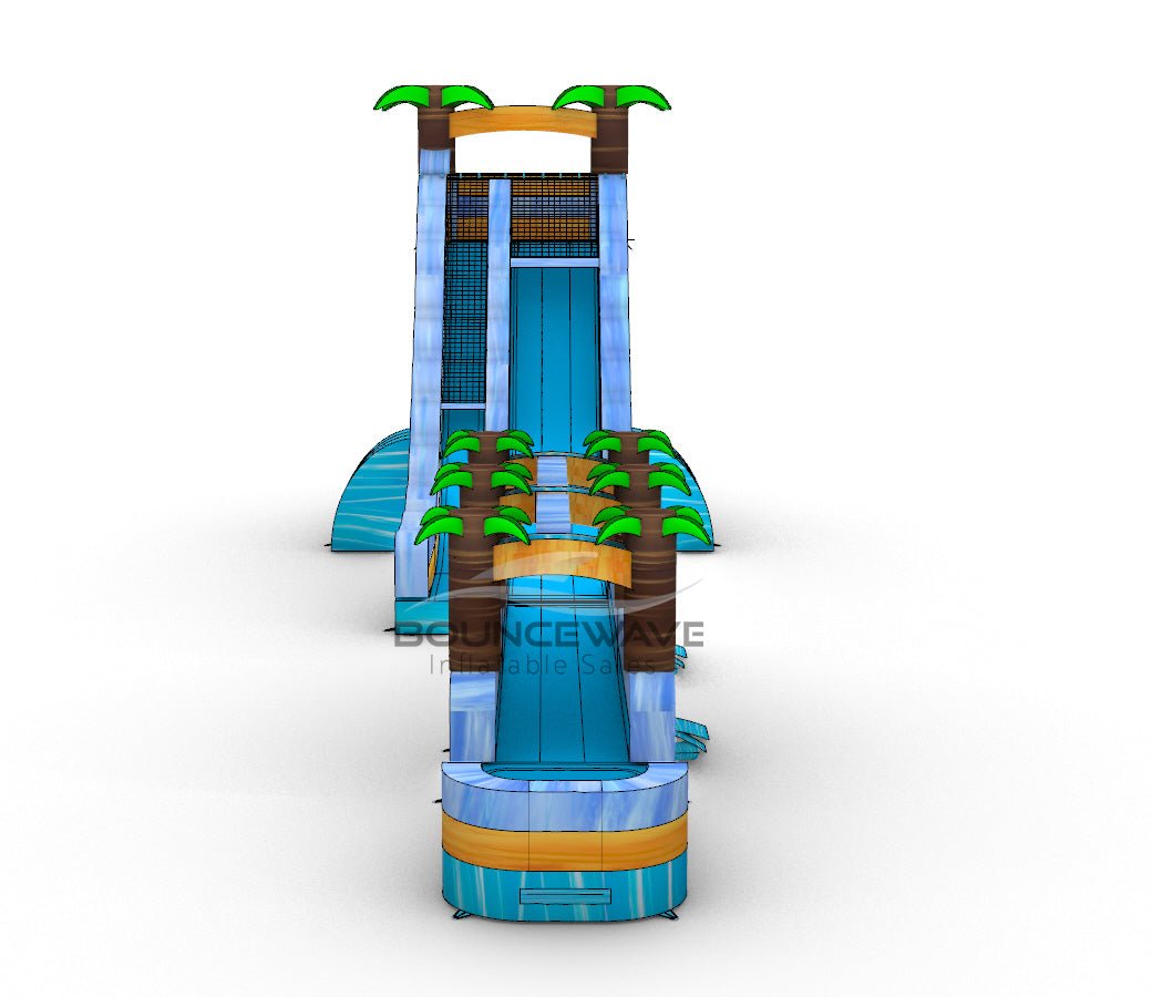 24ft Surf’s Up Single Lane 2 - Piece Water Slide with Slip & Slide - BounceWave Inflatable Sales