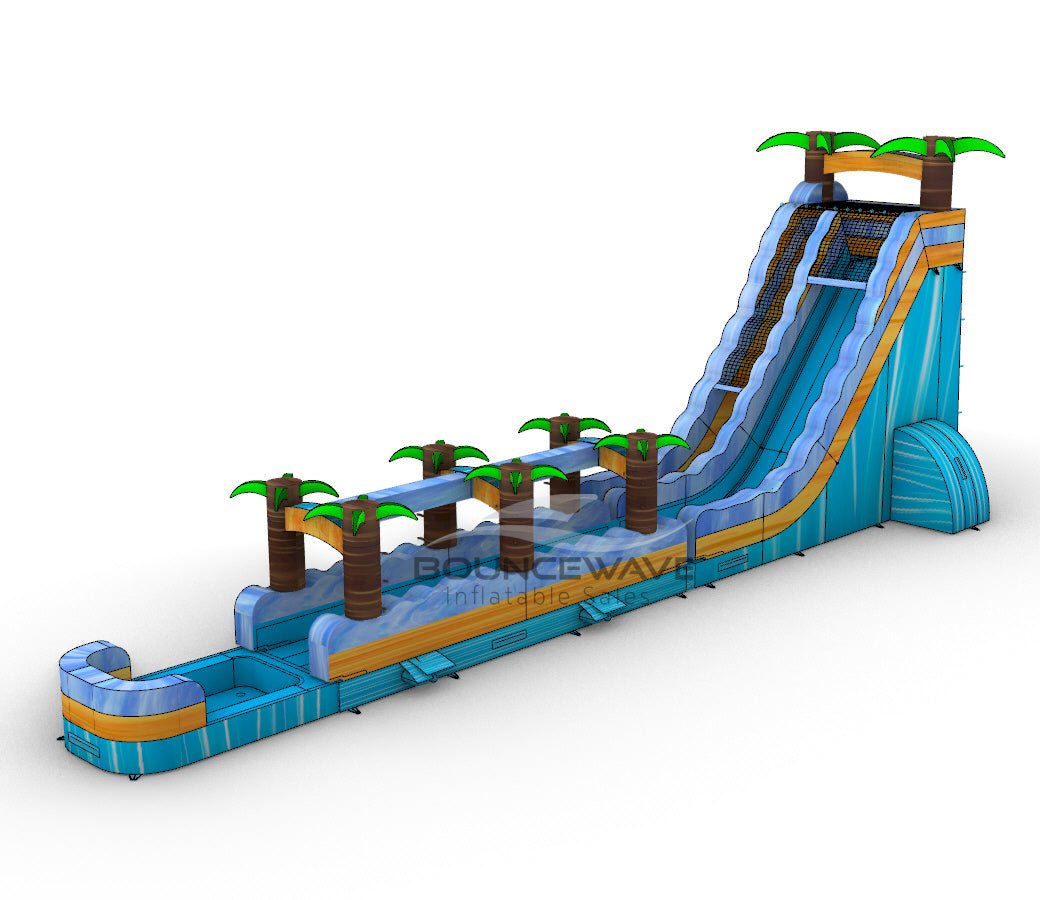 24ft Surf’s Up Single Lane 2 - Piece Water Slide with Slip & Slide - BounceWave Inflatable Sales