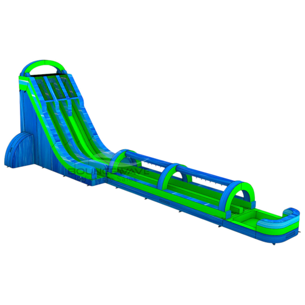 27ft AquaBolt Dual Lane 2 - Piece Water Slide With Slip & Slide - BounceWave Inflatable Sales