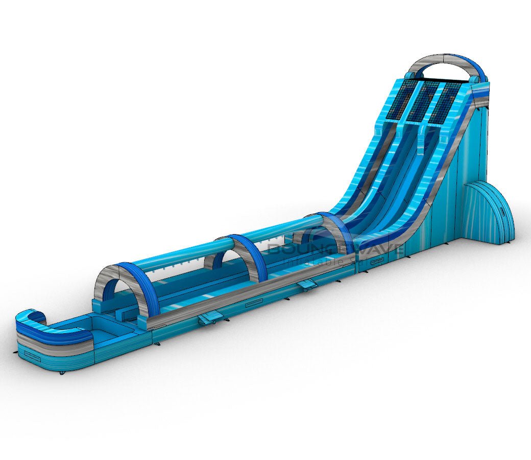 27ft Bahama Blast Dual Lane 2 - Piece Water Slide With Slip & Slide - BounceWave Inflatable Sales