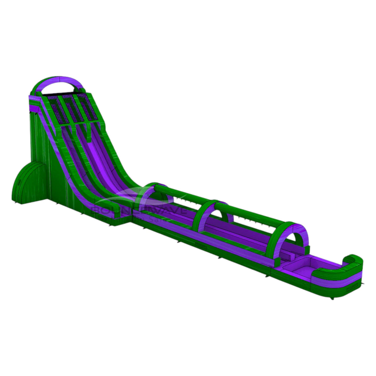 27ft Green Smash Dual Lane 2 - Piece Water Slide With Slip & Slide - BounceWave Inflatable Sales