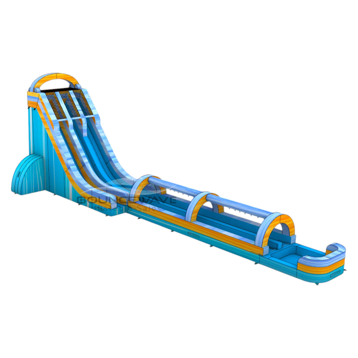 27ft Surf’s Up Dual Lane 2 - Piece Water Slide With Slip & Slide - BounceWave Inflatable Sales