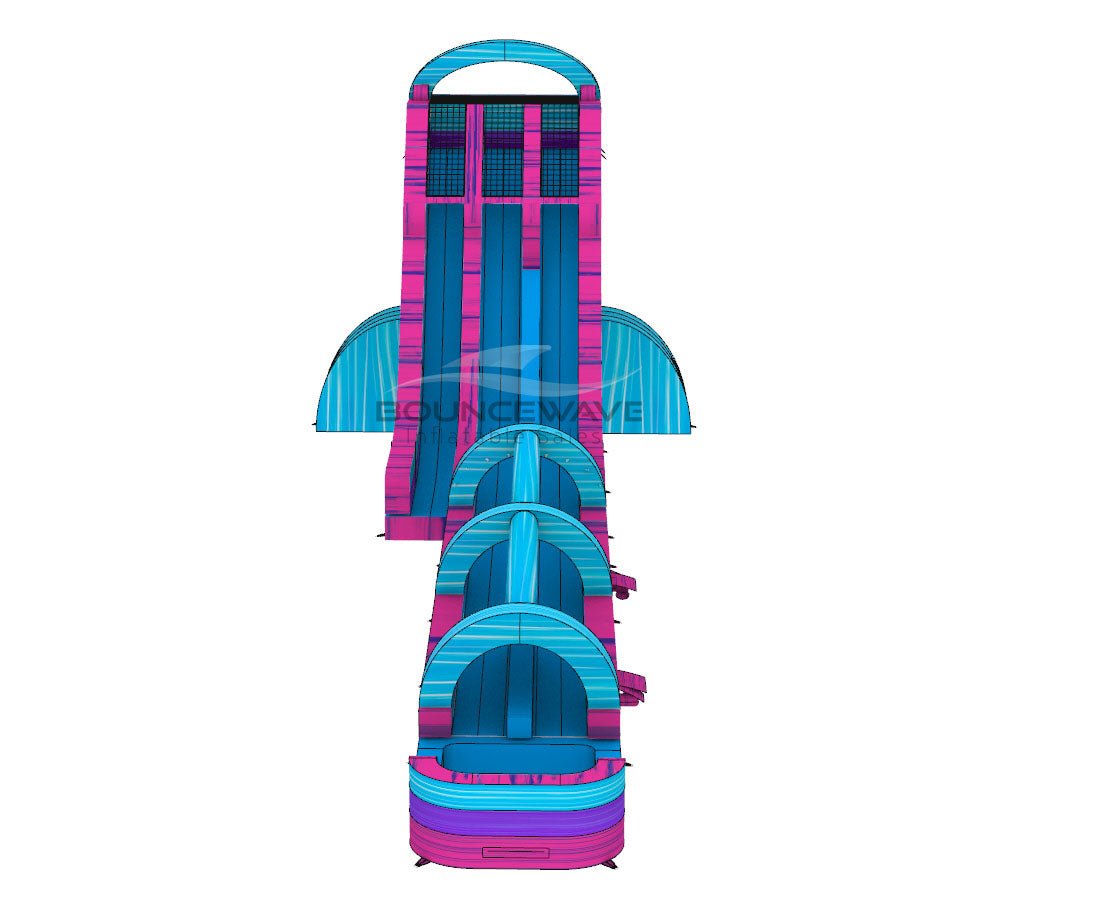 27ft UltraShock Dual Lane 2 - Piece Water Slide With Slip & Slide - BounceWave Inflatable Sales