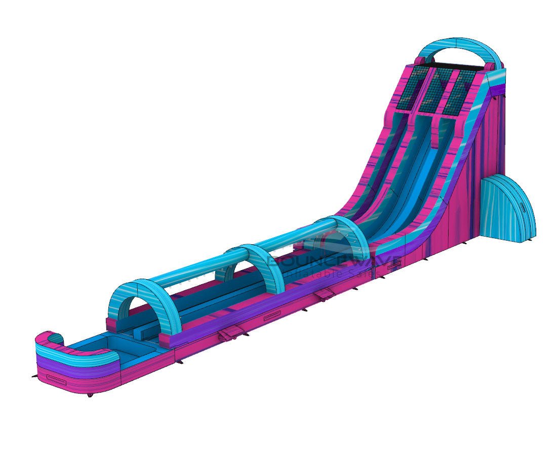 27ft UltraShock Dual Lane 2 - Piece Water Slide With Slip & Slide - BounceWave Inflatable Sales