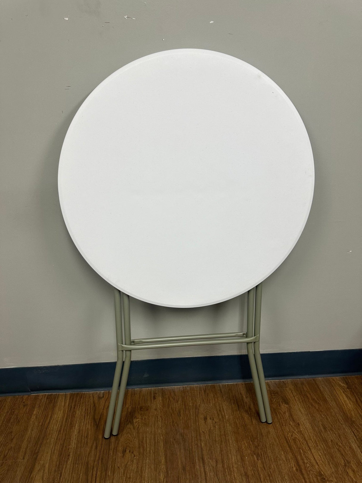 32" Heavy Duty Pro Round Plastic Cocktail Folding Table - BounceWave Inflatable Sales