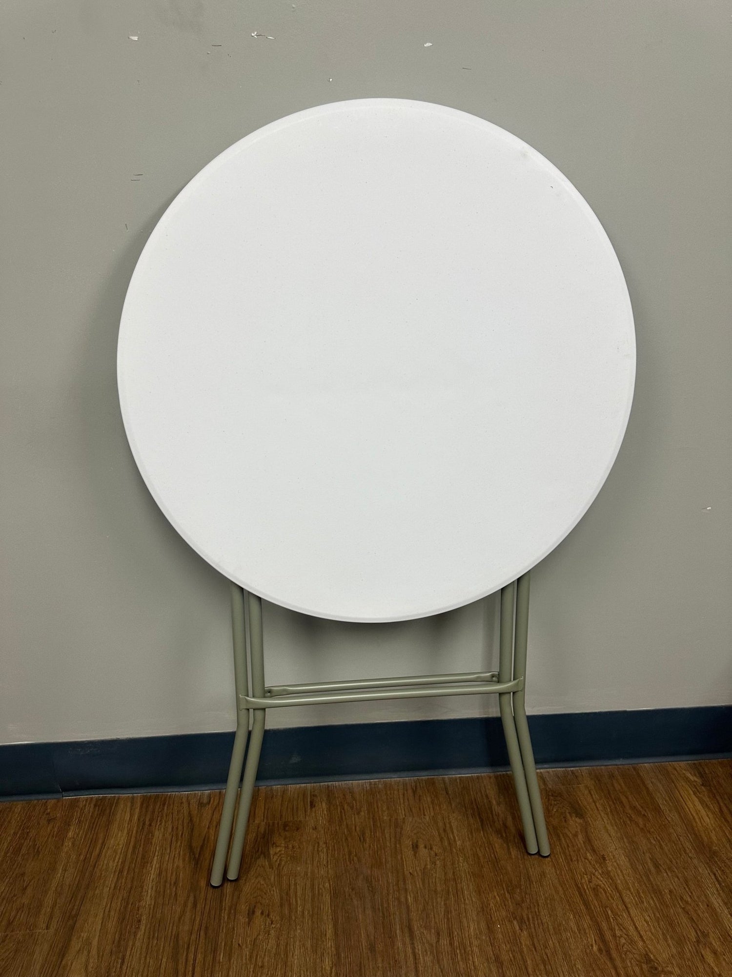 32" Heavy Duty Pro Round Plastic Cocktail Folding Table - BounceWave Inflatable Sales