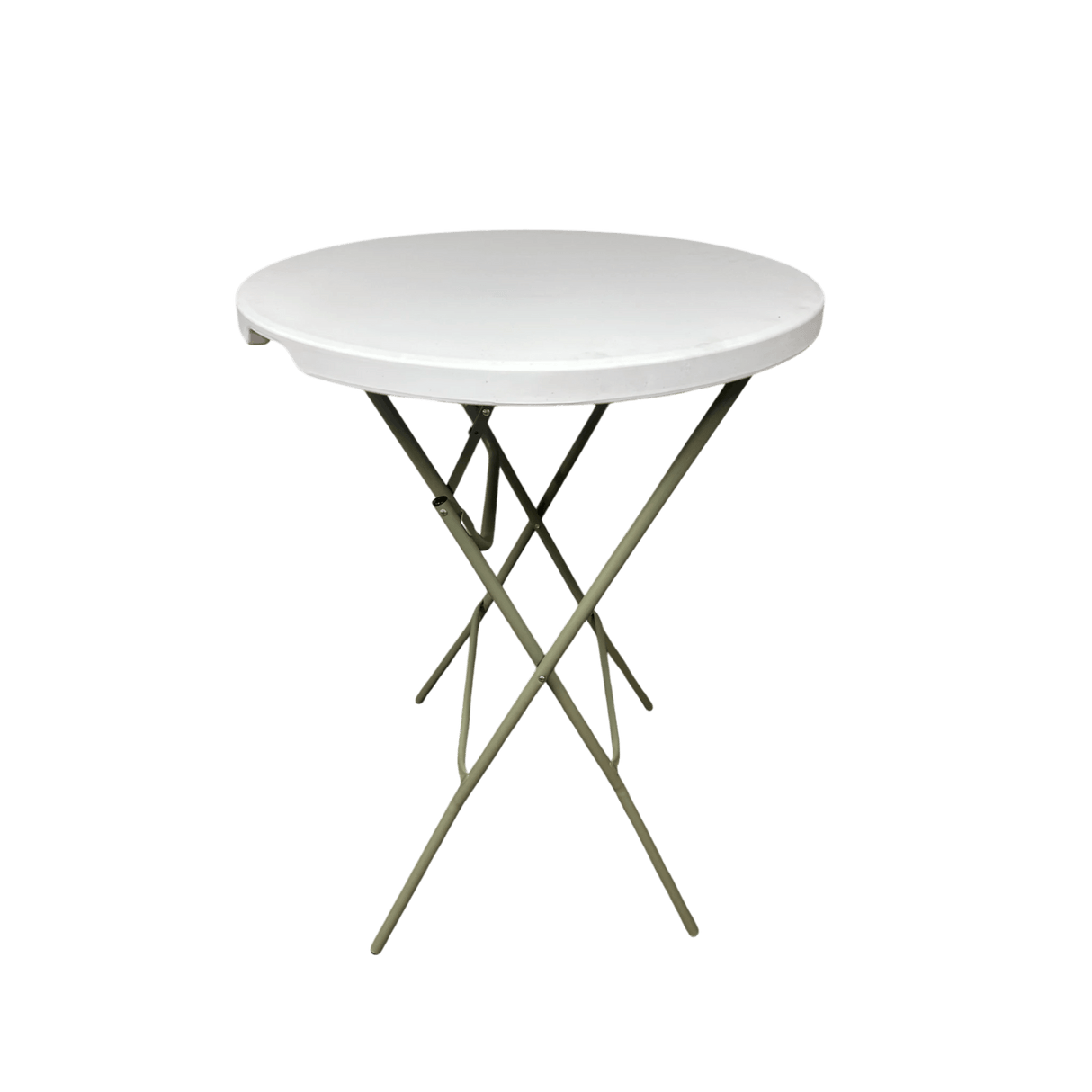 32" Heavy Duty Pro Round Plastic Cocktail Folding Table - BounceWave Inflatable Sales