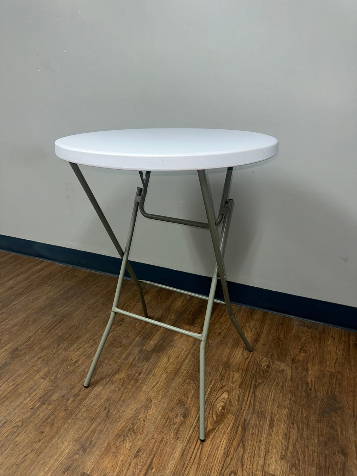 32" Heavy Duty Pro Round Plastic Cocktail Folding Table - BounceWave Inflatable Sales