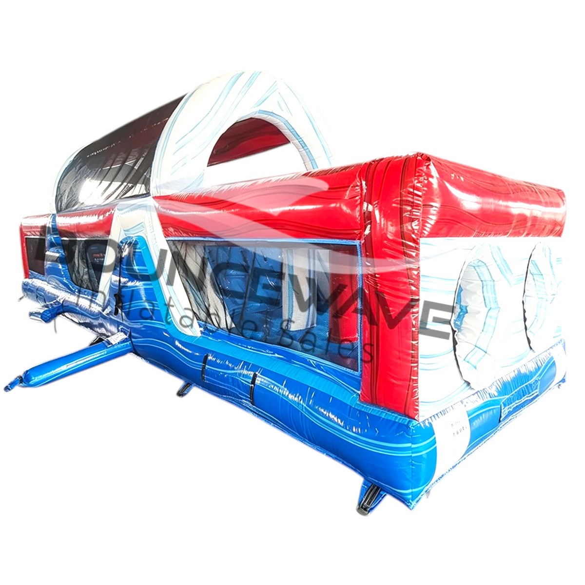 40ft American Thunder Backyard Commercial Inflatable Obstacle Course - BounceWave Inflatable Sales