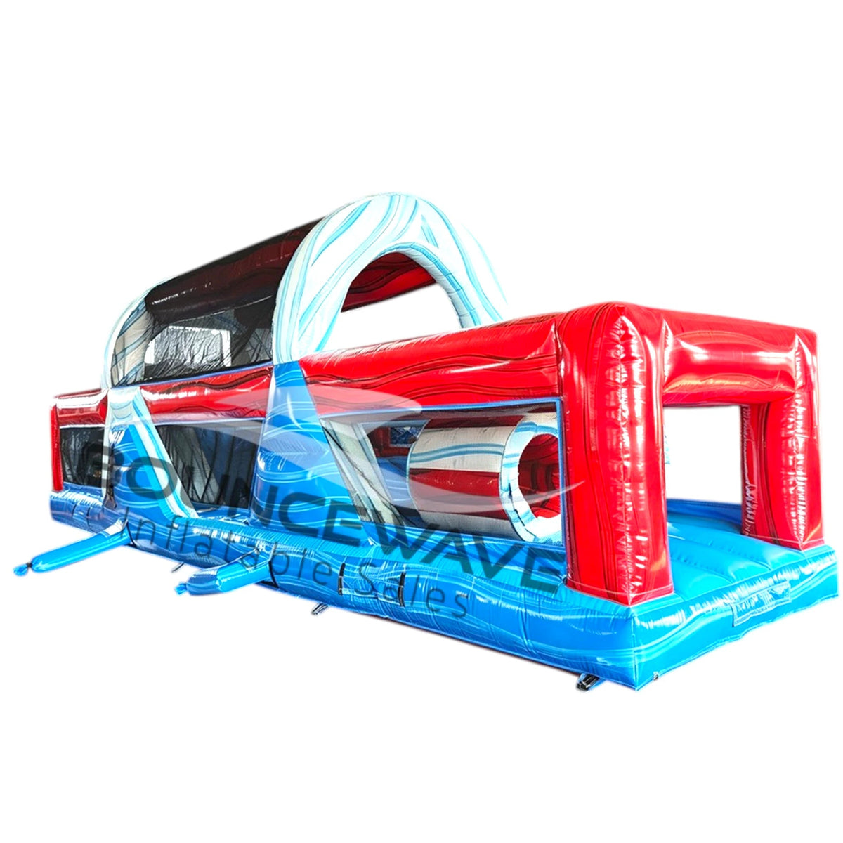 40ft American Thunder Backyard Commercial Inflatable Obstacle Course - BounceWave Inflatable Sales