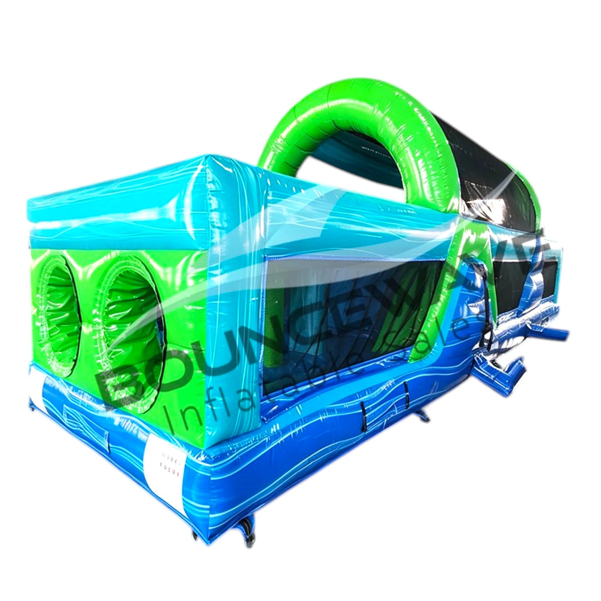 40ft Aqua Bolt Backyard Commercial Inflatable Obstacle Course - BounceWave Inflatable Sales