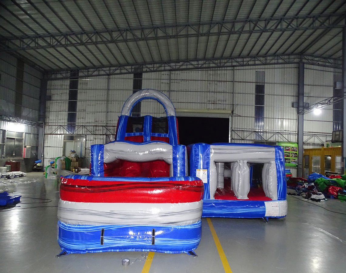 40ft Baja Wrap - Around 2PC Wet/Dry Inflatable Obstacle Course - BounceWave Inflatable Sales