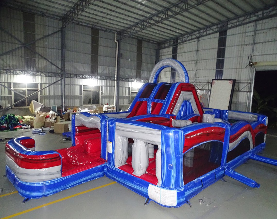 40ft Baja Wrap - Around 2PC Wet/Dry Inflatable Obstacle Course - BounceWave Inflatable Sales