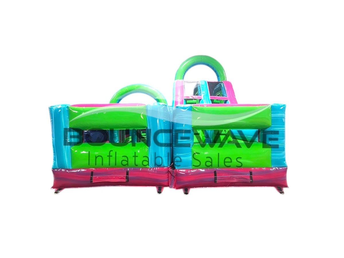 40ft Glow Rider Wrap-Around 2PC Wet/Dry Inflatable Obstacle Course - BounceWave Inflatable Sales