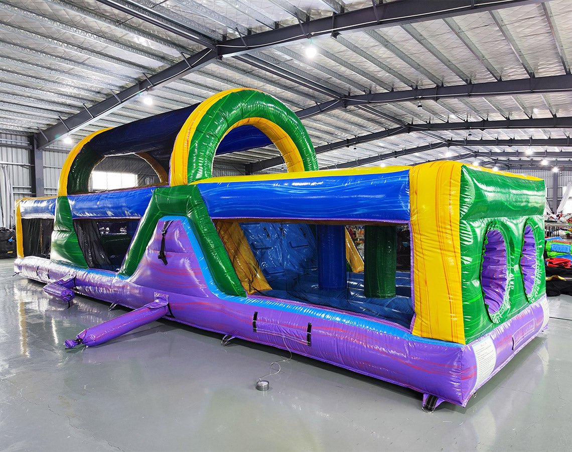 40ft Goombay Backyard Commercial Inflatable Obstacle Course - BounceWave Inflatable Sales