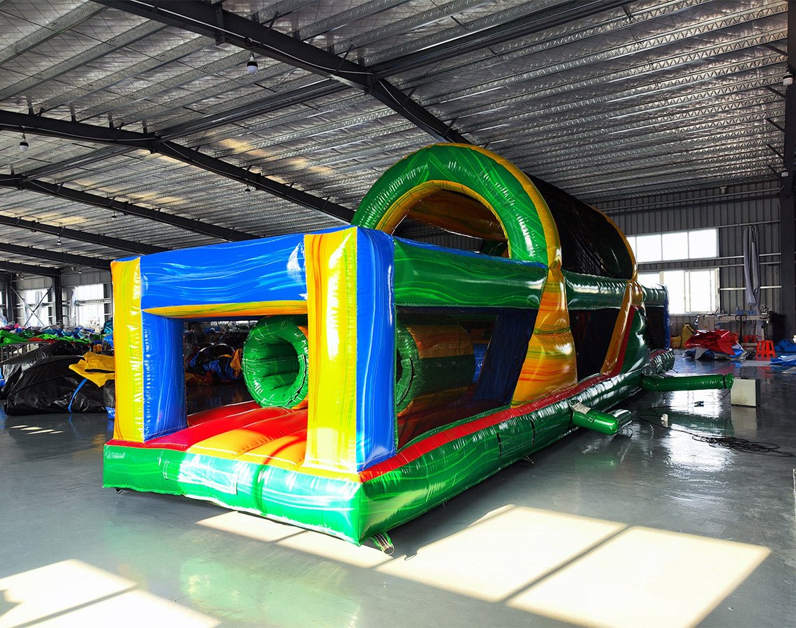40ft Reggae Backyard Commercial Inflatable Obstacle Course - BounceWave Inflatable Sales
