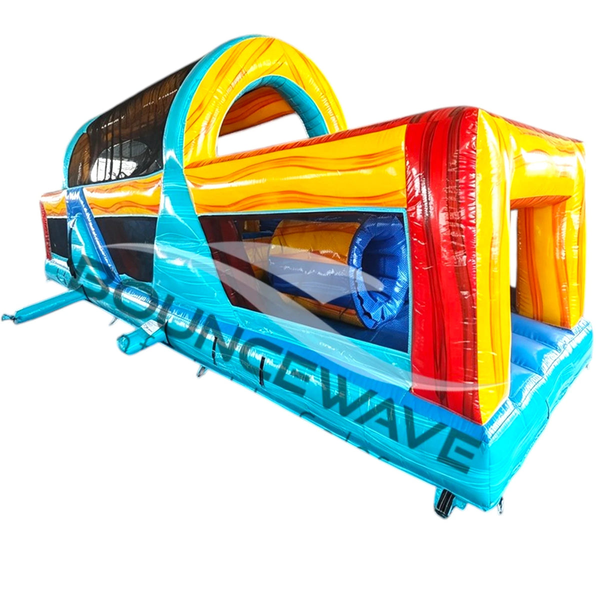 40ft Rip Tide Backyard Commercial Inflatable Obstacle Course - BounceWave Inflatable Sales