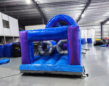 40ft Purple Plunge Backyard Commercial Inflatable Obstacle Course