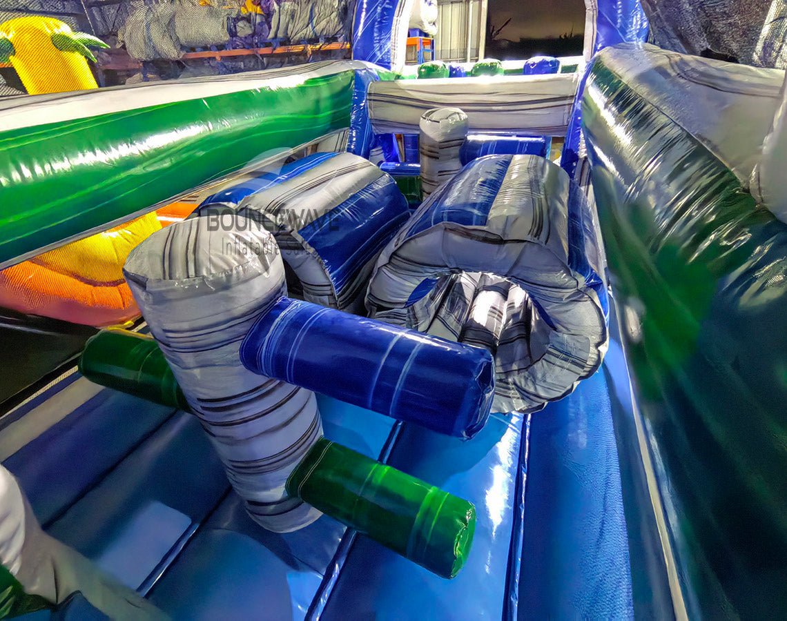 46ft Aloha Splash Hybrid Inflatable Obstacle Course - BounceWave Inflatable Sales