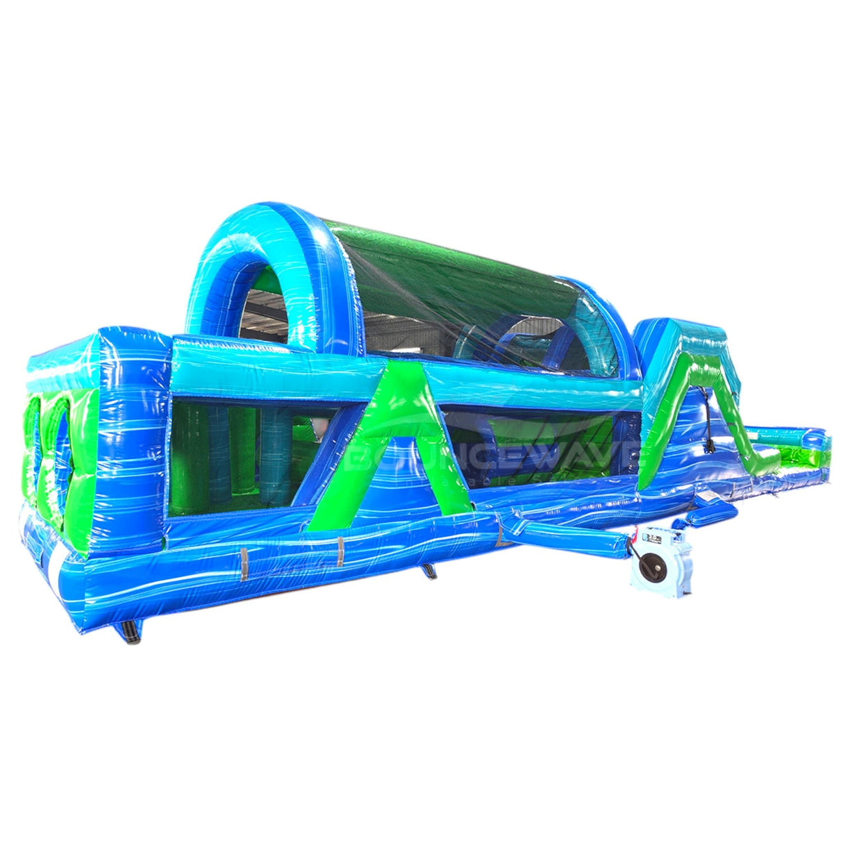 46ft AquaBolt Hybrid Wet/Dry Inflatable Obstacle Course - BounceWave Inflatable Sales