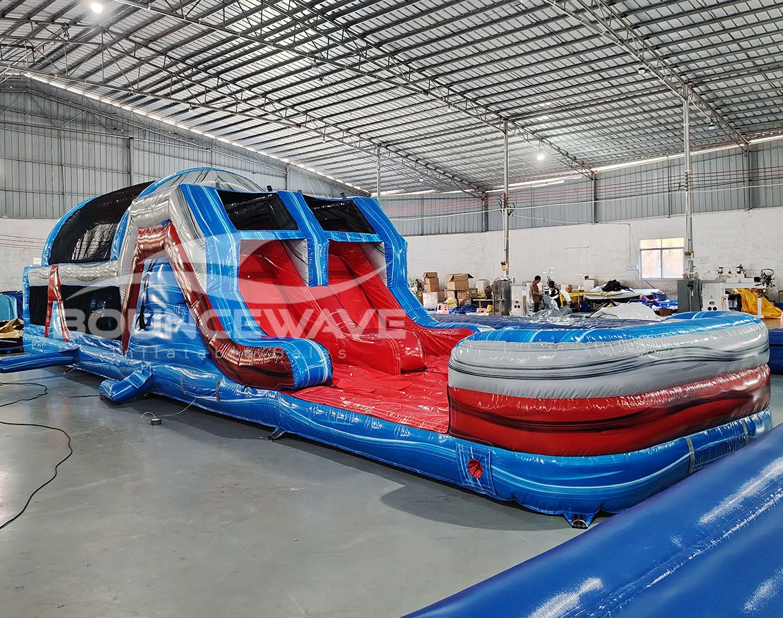 46ft Baja Commercial Hybrid Inflatable Obstacle Course - BounceWave Inflatable Sales