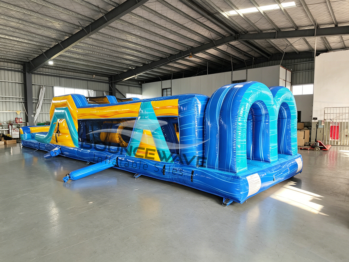 46ft Bimini "Flash" Hybrid Inflatable Obstacle Course - BounceWave Inflatable Sales