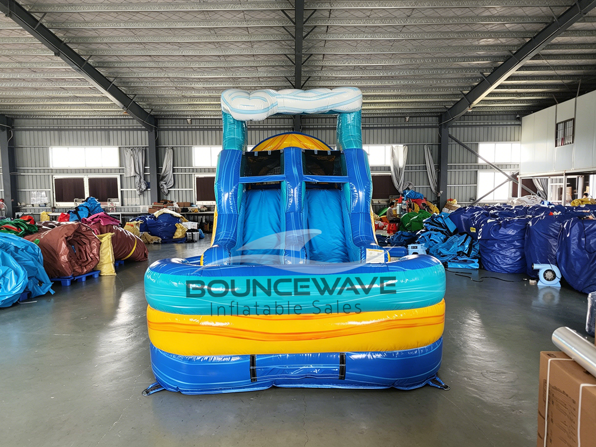 46ft Bimini Wave Hybrid Inflatable Obstacle Course - BounceWave Inflatable Sales