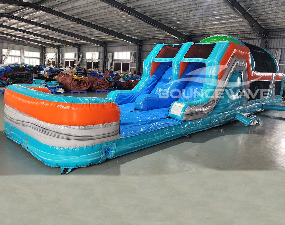 46ft Fiji Falls Commercial Hybrid Inflatable Obstacle Course - BounceWave Inflatable Sales