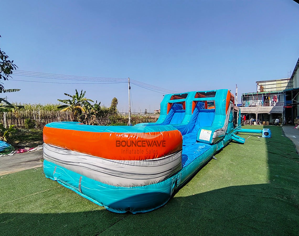 46ft Fiji Falls "Flash" Hybrid Inflatable Obstacle Course - BounceWave Inflatable Sales