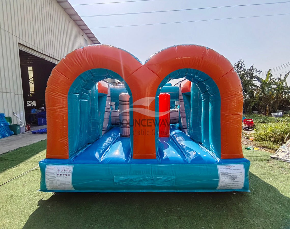46ft Fiji Falls "Flash" Hybrid Inflatable Obstacle Course - BounceWave Inflatable Sales
