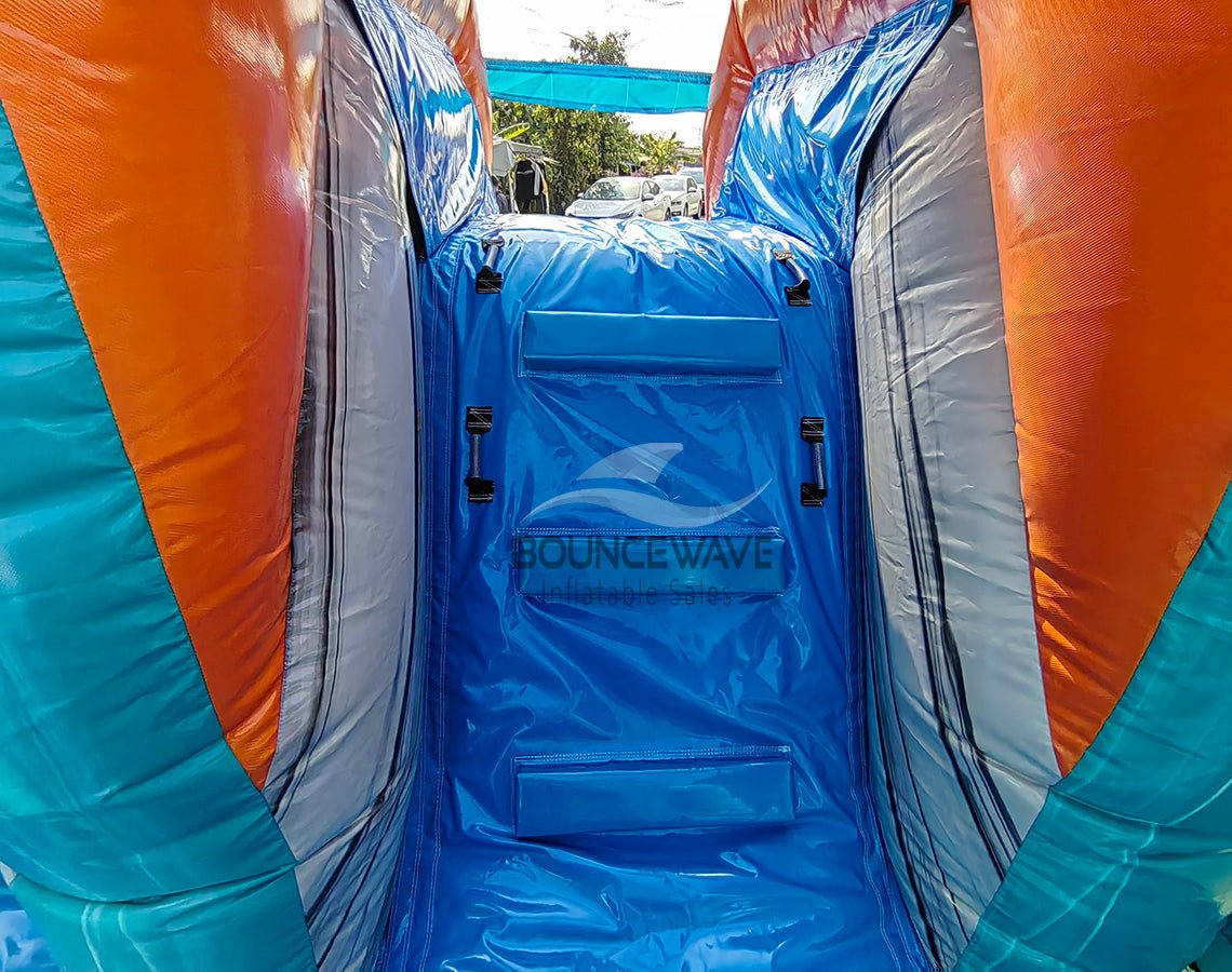 46ft Fiji Falls "Flash" Hybrid Inflatable Obstacle Course - BounceWave Inflatable Sales