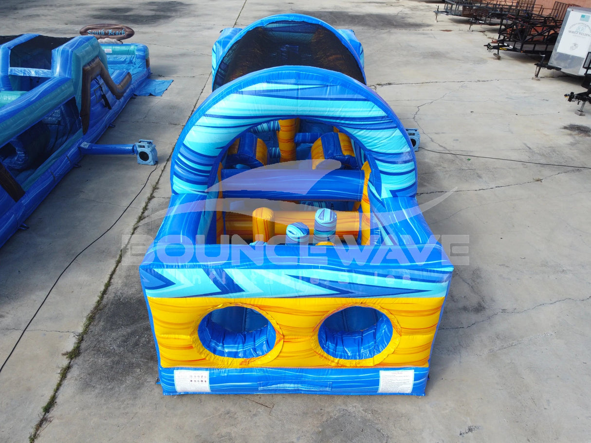 46ft Flashpoint Falls Commercial Hybrid Inflatable Obstacle Course - BounceWave Inflatable Sales
