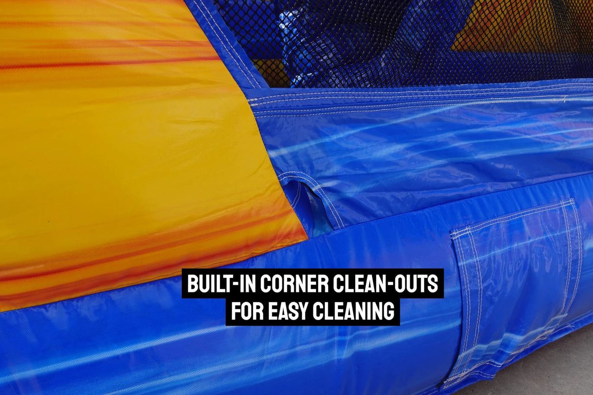 46ft Flashpoint Falls Commercial Hybrid Inflatable Obstacle Course - BounceWave Inflatable Sales