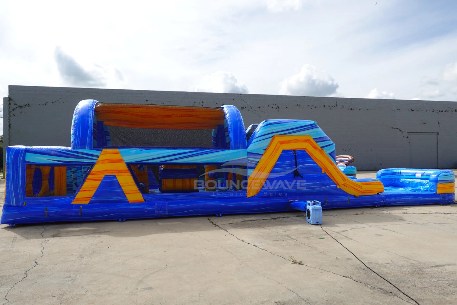 46ft Flashpoint Falls Commercial Hybrid Inflatable Obstacle Course - BounceWave Inflatable Sales