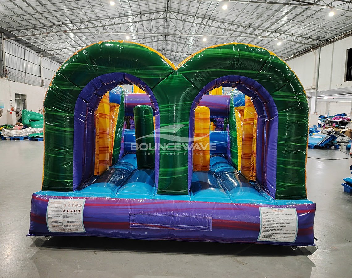 46ft Goombay "Flash" Hybrid Inflatable Obstacle Course - BounceWave Inflatable Sales