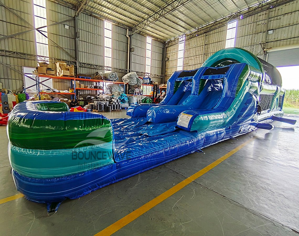 46ft Island Drop Hybrid Inflatable Obstacle Course - BounceWave Inflatable Sales