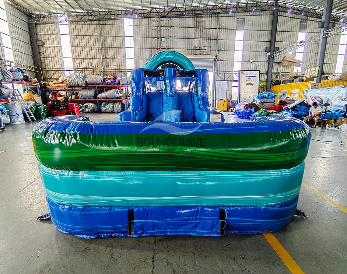 46ft Island Drop Hybrid Inflatable Obstacle Course - BounceWave Inflatable Sales