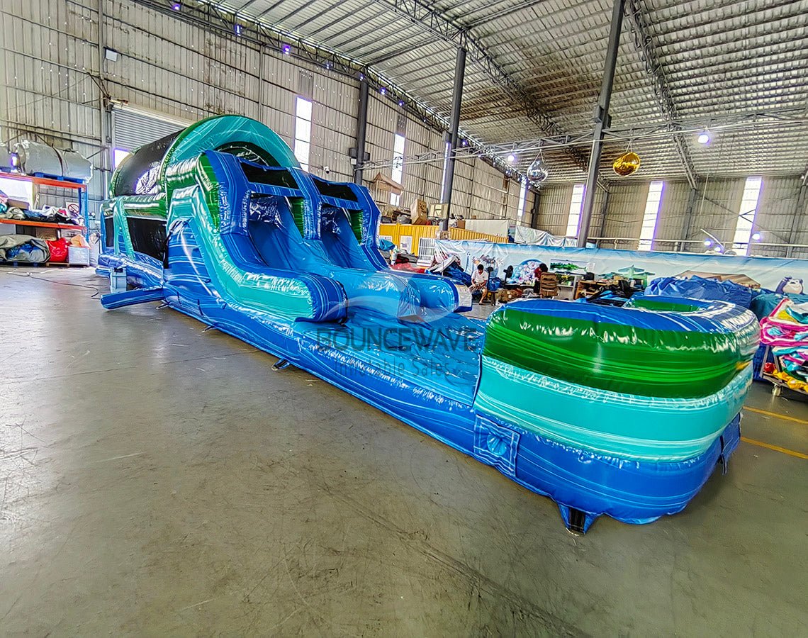 46ft Island Drop Hybrid Inflatable Obstacle Course - BounceWave Inflatable Sales