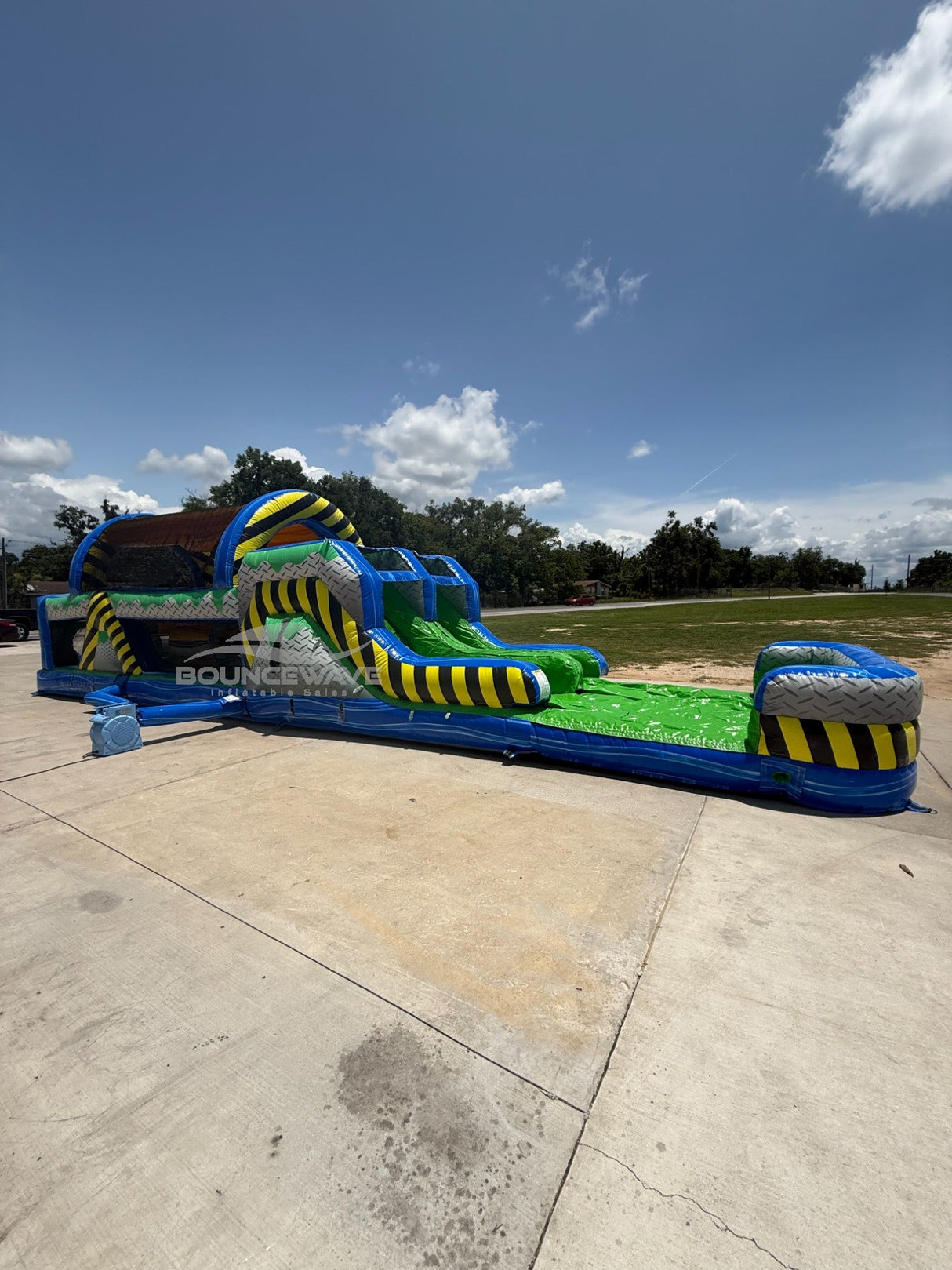 46ft Radioactive Run Hybrid Inflatable Obstacle Course - BounceWave Inflatable Sales