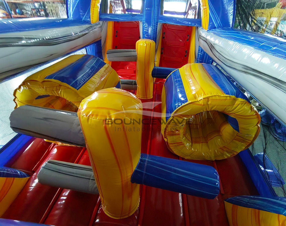 46ft Rip Curl Hybrid Wet/Dry Inflatable Obstacle Course - BounceWave Inflatable Sales