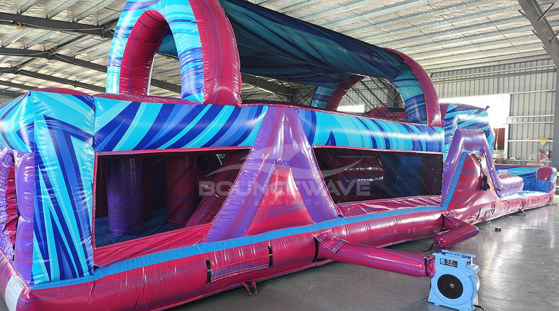 46ft Supernova Hybrid Inflatable Obstacle Course - BounceWave Inflatable Sales