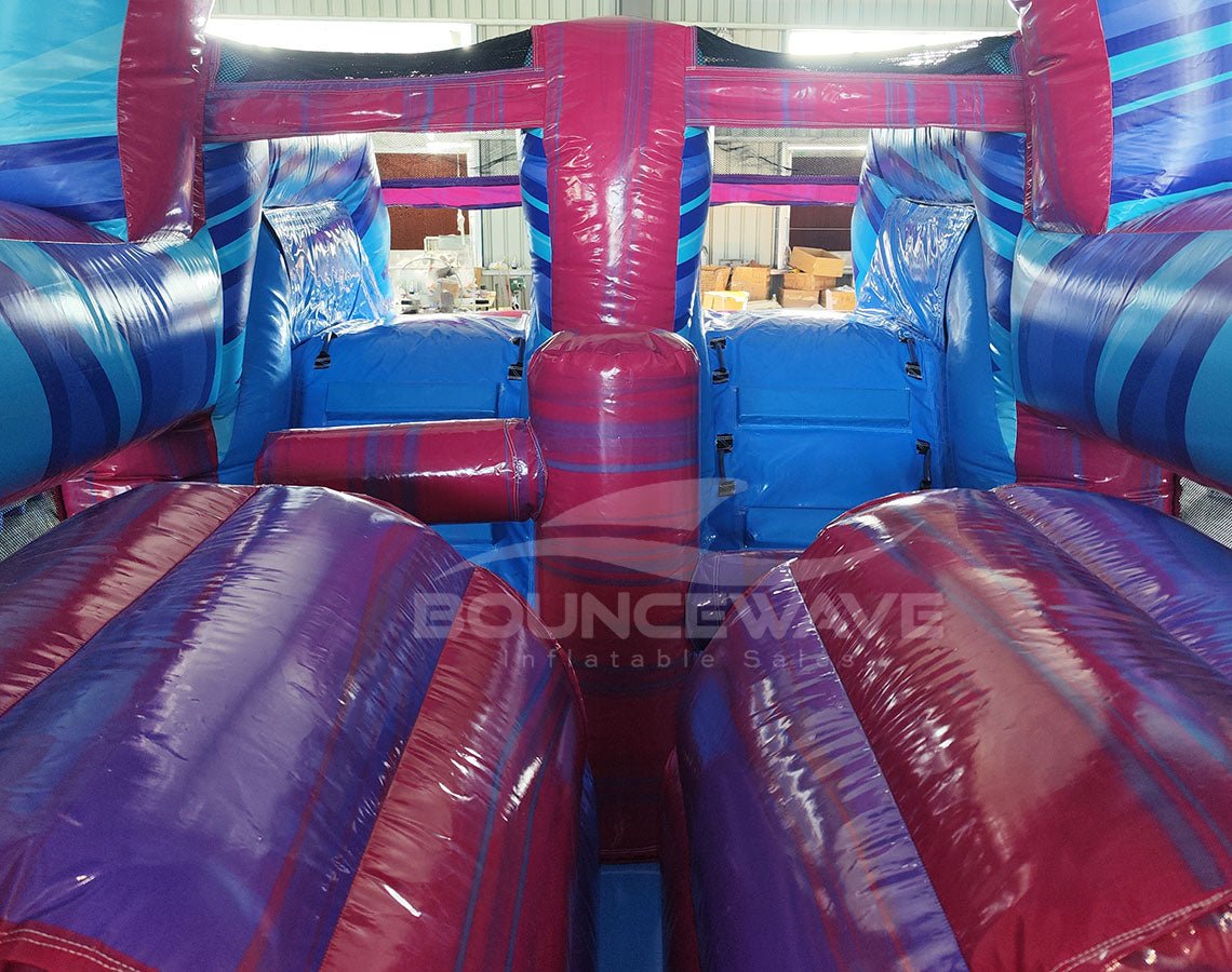 46ft Supernova Hybrid Inflatable Obstacle Course - BounceWave Inflatable Sales